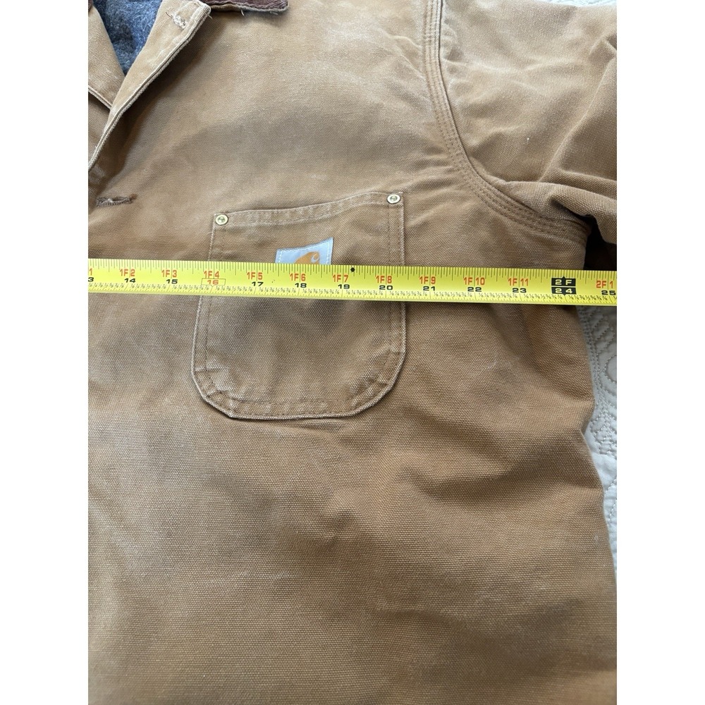VTG Carhartt Chore Coat Blanket Lined Duck Canvas Jacket Brown 44 Gorpcore 6BLCT - Picture 8 of 8